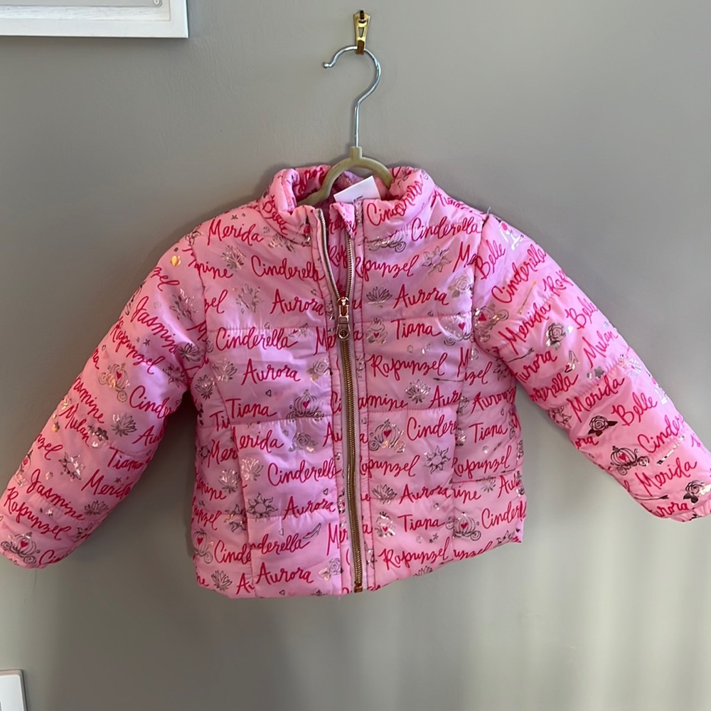 Disney Princess Pink Puffer Jacket